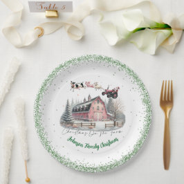 Prato De Papel Natal Na Fazenda