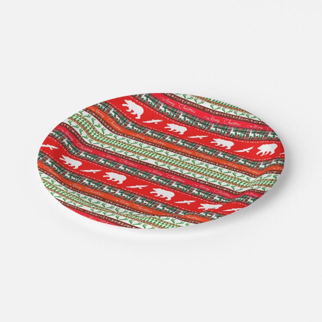 Prato De Papel Natal na floresta (Inclinado)