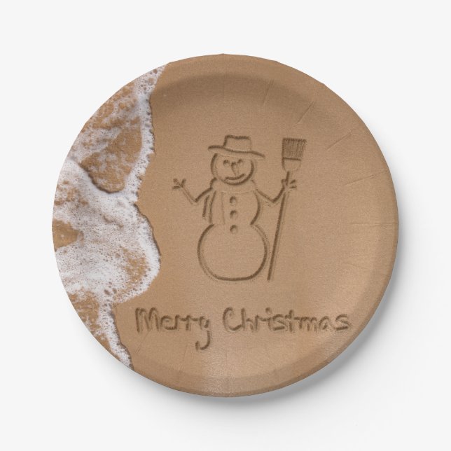 Prato De Papel Natal no Verão (Frente)