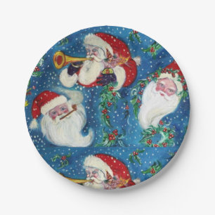 PRATO DE PAPEL NATAL NOITE / TRÊS PAPAIS NOEIS