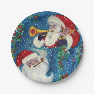 PRATO DE PAPEL NATAL NOITE / TRÊS PAPAIS NOEIS