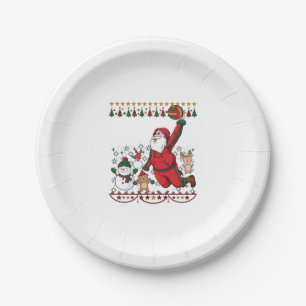 Prato De Papel Natal Papai Noel Volei Boneco de Neve Rena