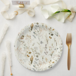 Prato De Papel Natal Rustic Botanical Wildflower