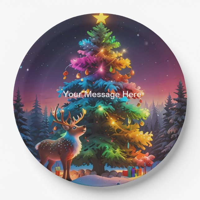 Prato De Papel Natal Winter Wonderland Holiday Season (Frente)