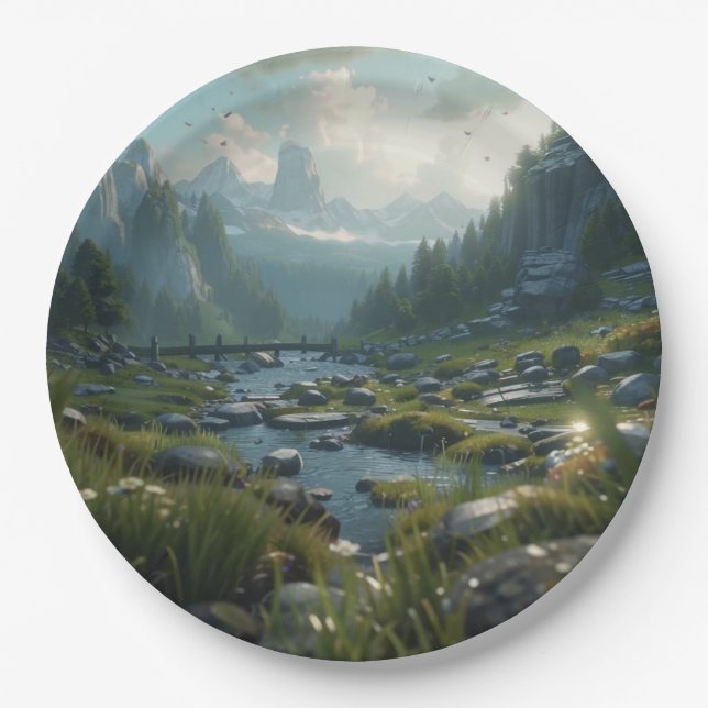 Prato De Papel Natureza 21. (Frente)