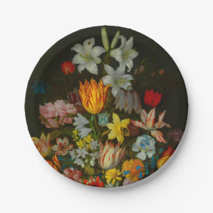 Prato De Papel Natureza-Morta de Flores em um Vaso Wan-Li