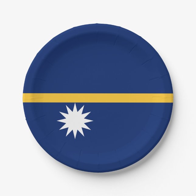 Prato De Papel Nauru Flag (Frente)
