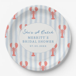 Prato De Papel Nautical Summer Lobster Bridal Shower Paper Plates