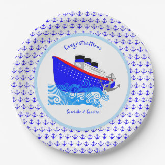 Prato De Papel Navio de cruzeiro personalizado náutico