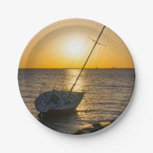 Prato De Papel Navio de vela solar naufrágio do Golfo Pérsico Pla