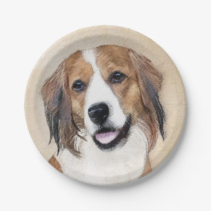 Prato De Papel Nederlandse Kooikerhondje - Pintura de Cachorro