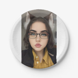 Prato De Papel Neko Wolf Girl Plates