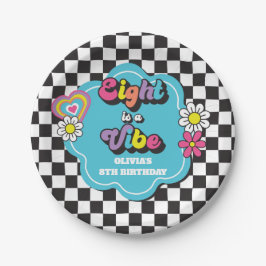 Prato De Papel Neon 90s Retro Eight é uma Vibração de 8º Aniversá