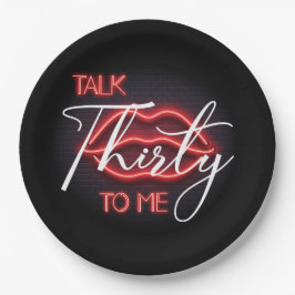 Prato De Papel Neon Red, 30ª Festa de aniversário