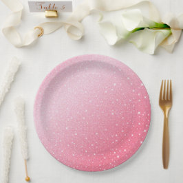 Prato De Papel Néon-rosa-rosa-preto doce 16.º aniversário