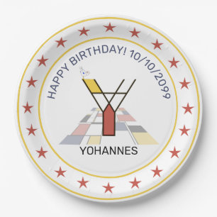 Prato De Papel Neoplasticismo Arte Monograma Elegante. Letra Y