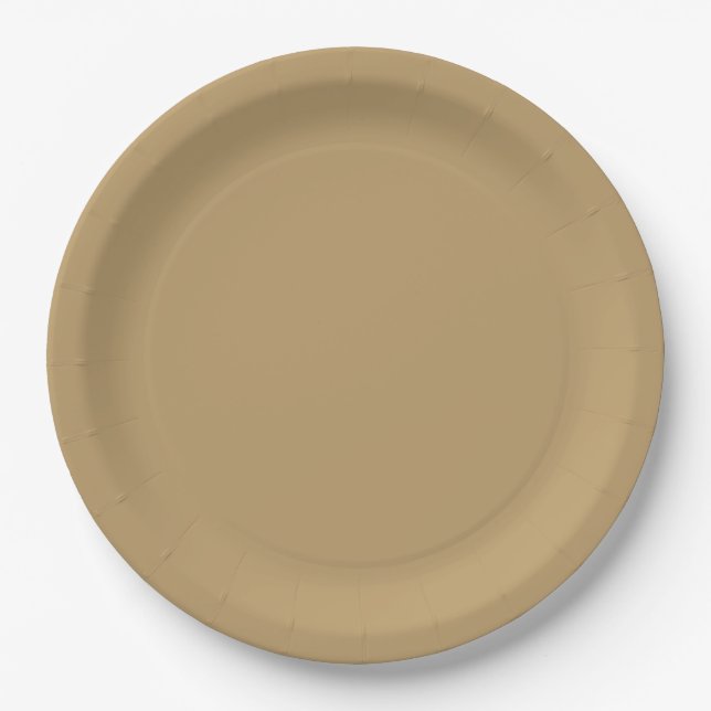 Prato De Papel Neutral Brown Paper Plate (Frente)