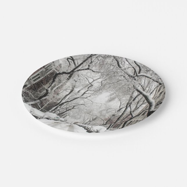 Prato De Papel Neve de Natal Urbana no Brooklyn NY (Inclinado)