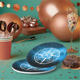 Prato De Papel Névoa emblem monograma em estrela de pântano