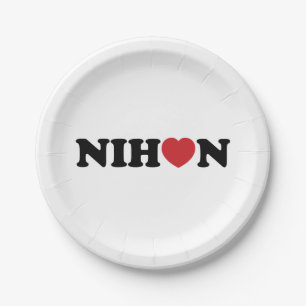 Prato De Papel Nihon Love Heart