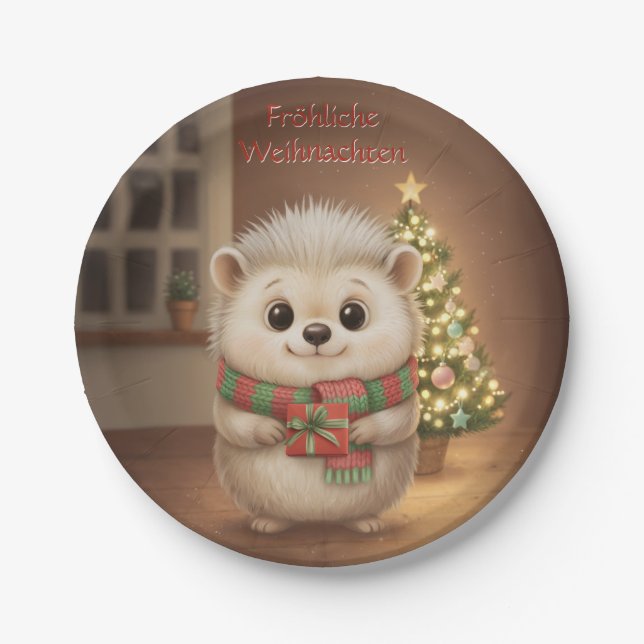 Prato De Papel Niko mit Geschenk und Tannenlicht (Frente)