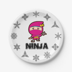 Prato De Papel Ninja Girl