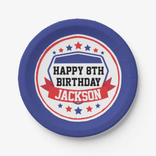 Prato De Papel Ninja Warrior Boys Party