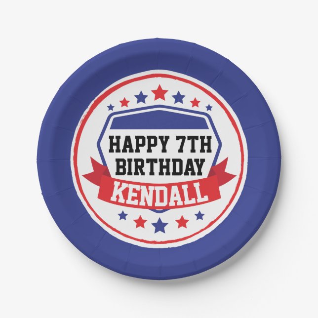 Prato De Papel Ninja Warrior Girls Party (Frente)