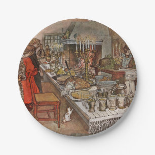 Prato De Papel Noite de Natal Julaftonen