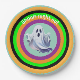 Prato De Papel Noite dos Fantasmas de Halloween