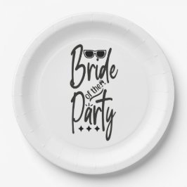 Prato De Papel Noiva Da Placa De Papel Da Parte