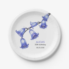 Prato De Papel Noivado do Flor Chic Bluebell