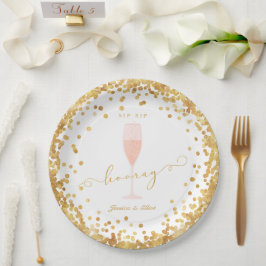 Prato De Papel Noivado do Sip Sip Hooray | Bachelorette | CHÁ