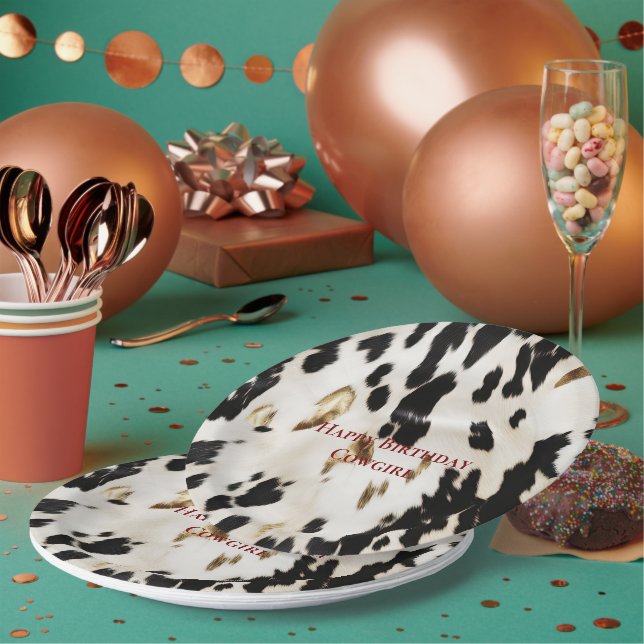 Prato De Papel Noivado Dourado do Sudoeste Negro Branco (Múltiplo)