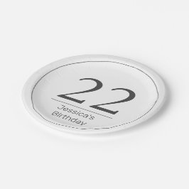 Prato De Papel Noivado Negro Mínimo Moderno