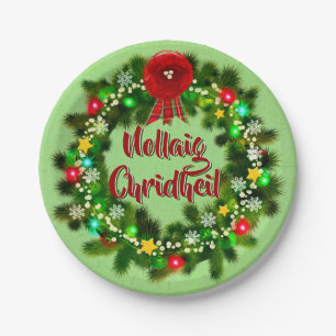 Prato De Papel Nollaig Chridheil - Natal escocês 7"