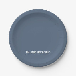 Prato De Papel Nome da Cor da cinza Azul da Thundercloud