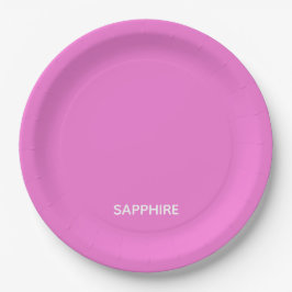 Prato De Papel Nome da cor rosa de apphire