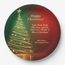 Nome da empresa Mensagem de Natal Dourado Verde Ár