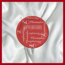 Nome de repetição da Festa de aniversário vermelha