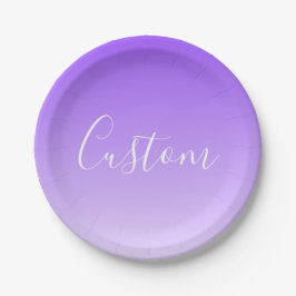 Prato De Papel Nome de Script Cursivo e Mouse Leve-Roxo Editável