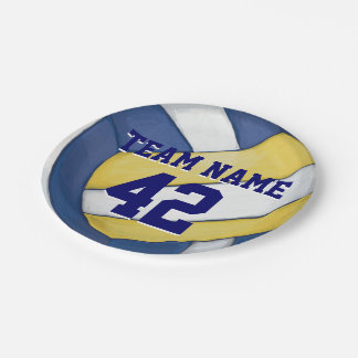 Prato De Papel Nome e número da equipe do voleibol