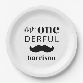 Prato De Papel Nome Maravilhoso de Mustache