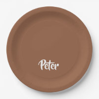 Nome personalizado chocolate castanho
