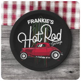 Prato De Papel Nome PERSONALIZADO da Garagem de Estrada Quente