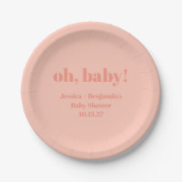 Nome Personalizado do Chá de fraldas de Pêssego Co