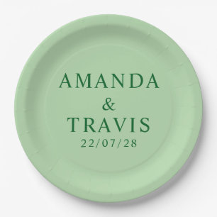 Prato De Papel Nome Personalizado Estilo Moderno Minimalista Casa