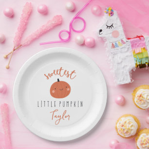 Prato De Papel nome personalizado mais doce de abóbora