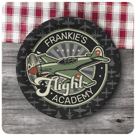 Prato De Papel NOME Personalizado Plano de Guerra Militar da 2ª G