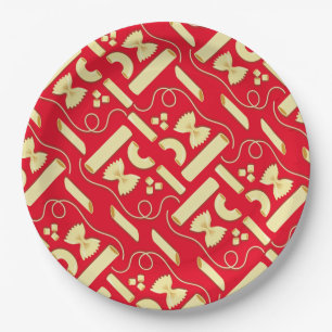 Prato De Papel Noodles Pasta Kid Party - primeiro aniversario Ita